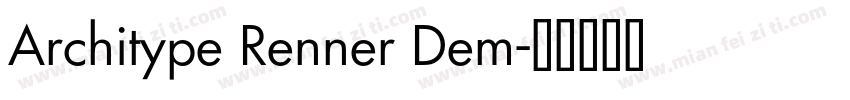 Architype Renner Dem字体转换